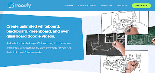Doodly登陸頁面插圖