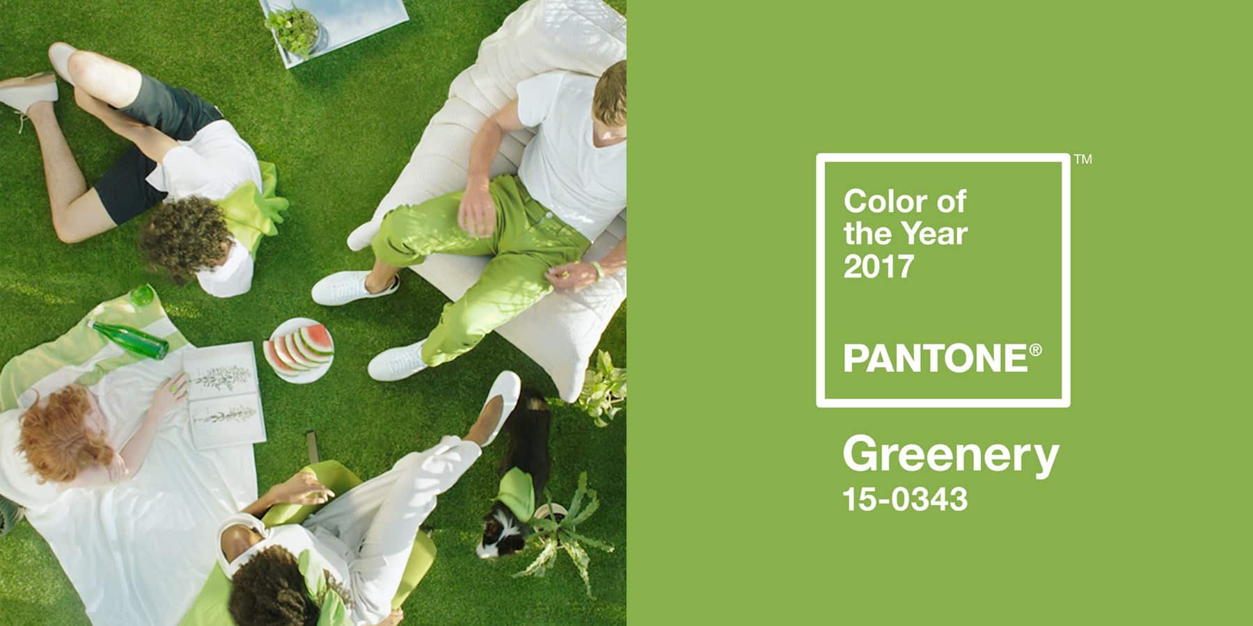 2017年：PANTONE 15–0343 Greenery