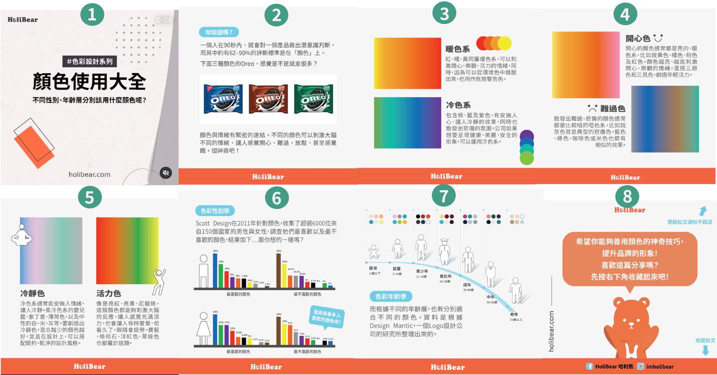 哈利熊Instagram輪播圖片貼文的例子